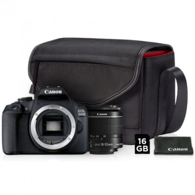 Canon EOS 2000D DSLR Priceless Moments with EF-S 18-55mm DC Lens, Bag & Card