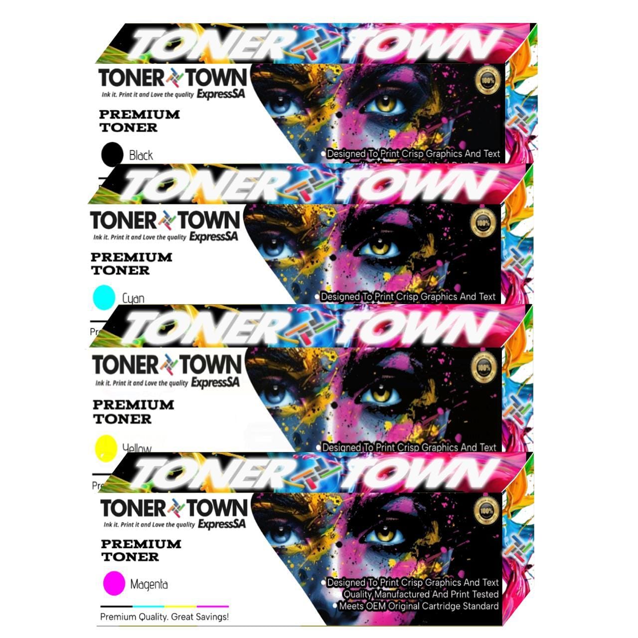 Brother TN277 Black Cyan Magenta Yellow Compatible Toner Cartridge Multipack