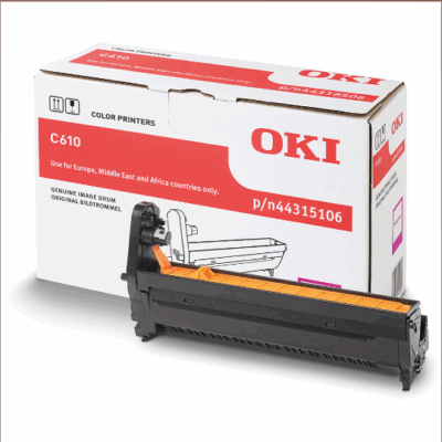 Genuine OKI 44315106 Magenta Image Drum (20,000 Pages) for OKI C610 Printers